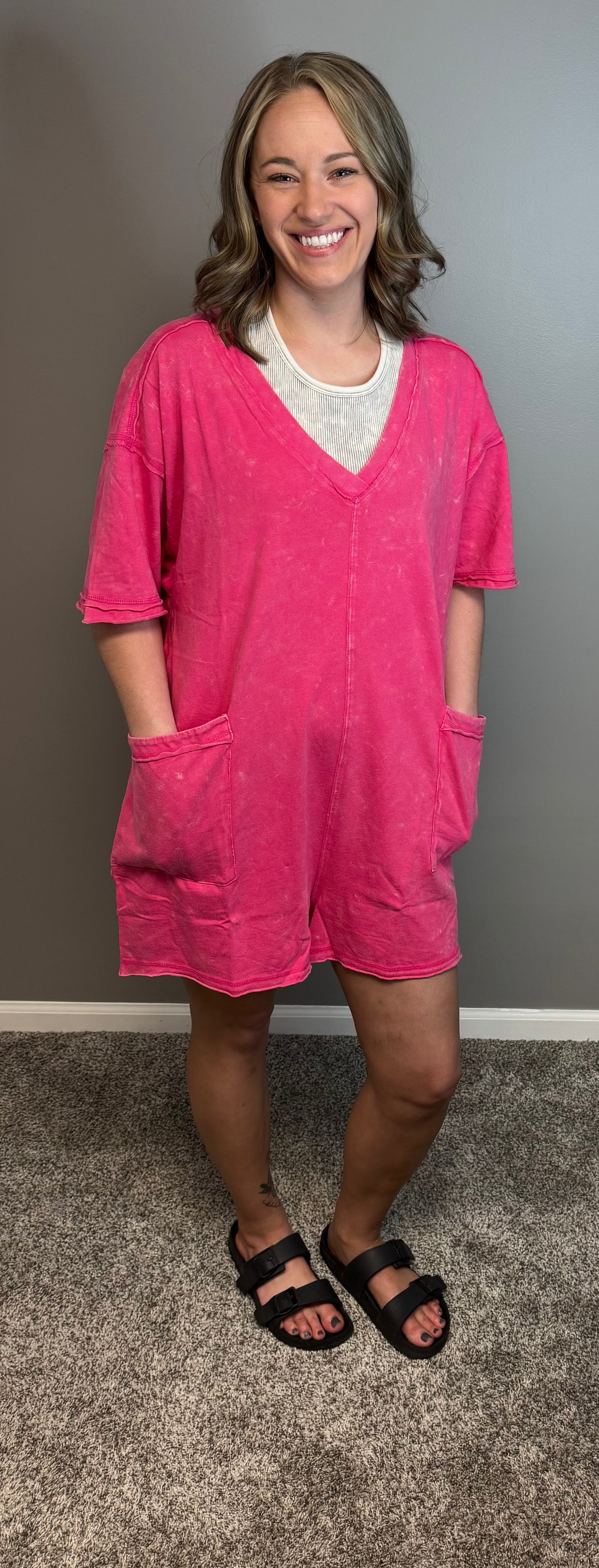 Laken mineral washed romper