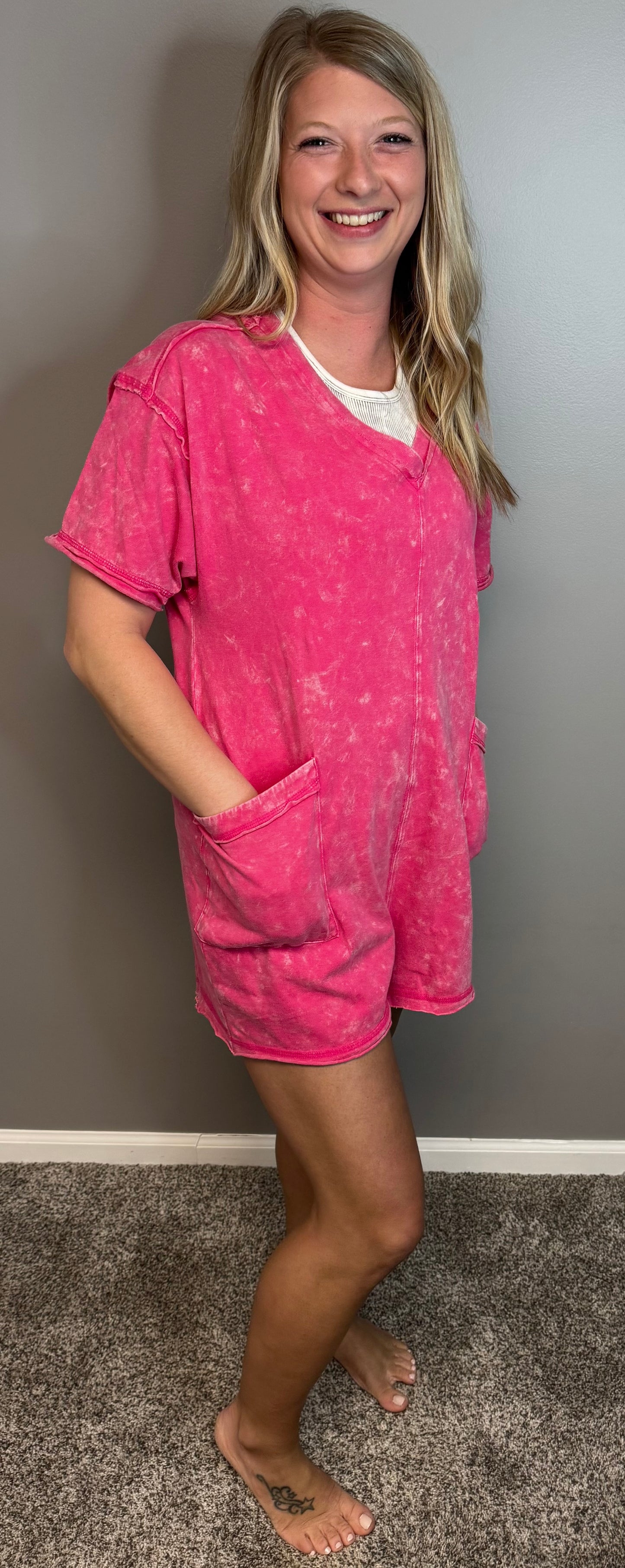 Laken mineral washed romper