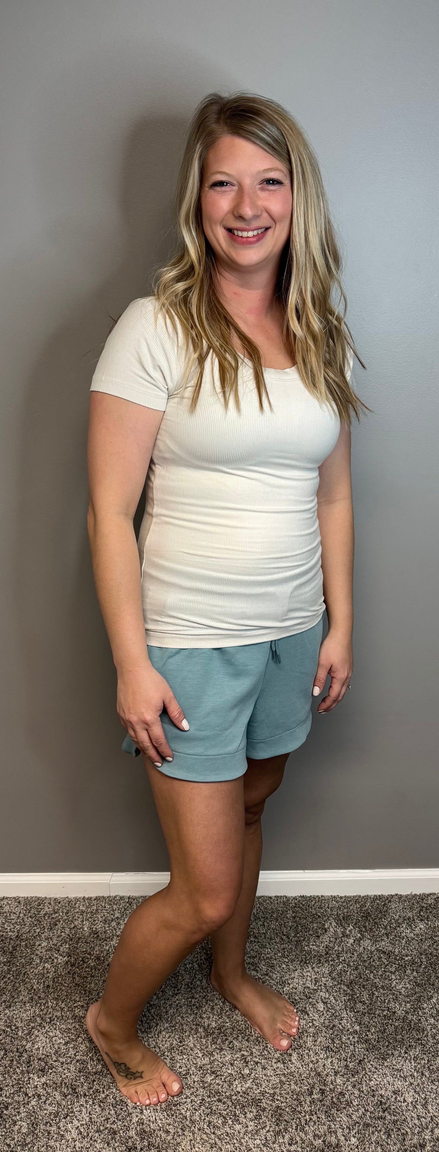 Scuba shorts- Blue grey