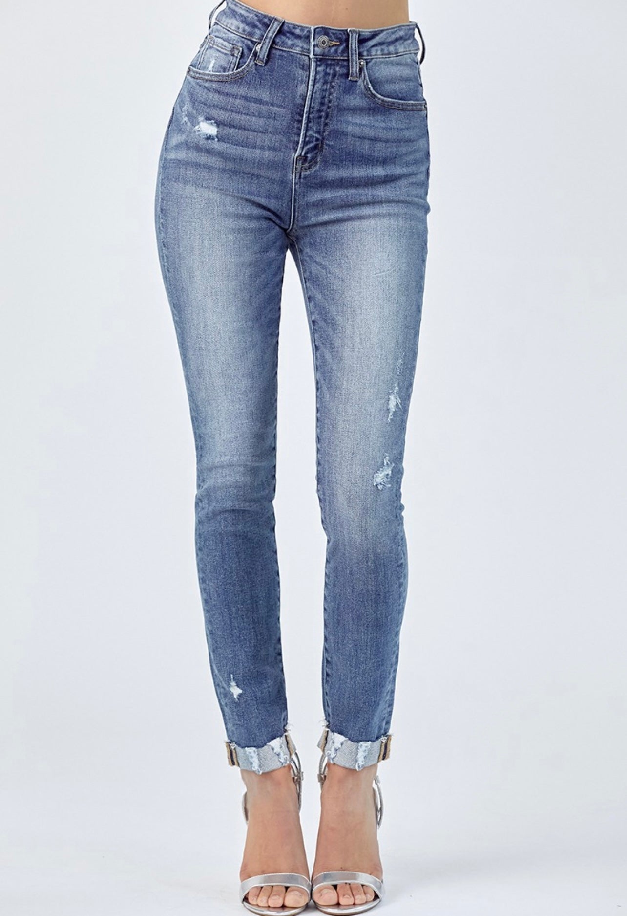 High rise vintage wash Risen Jeans