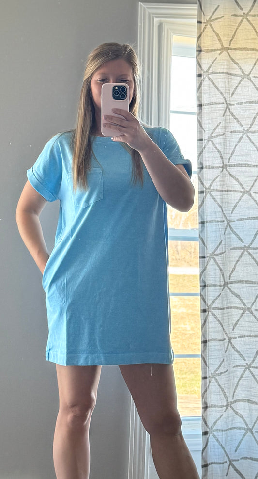 Sky t-shirt dress