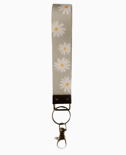 Flower keychain wristlet