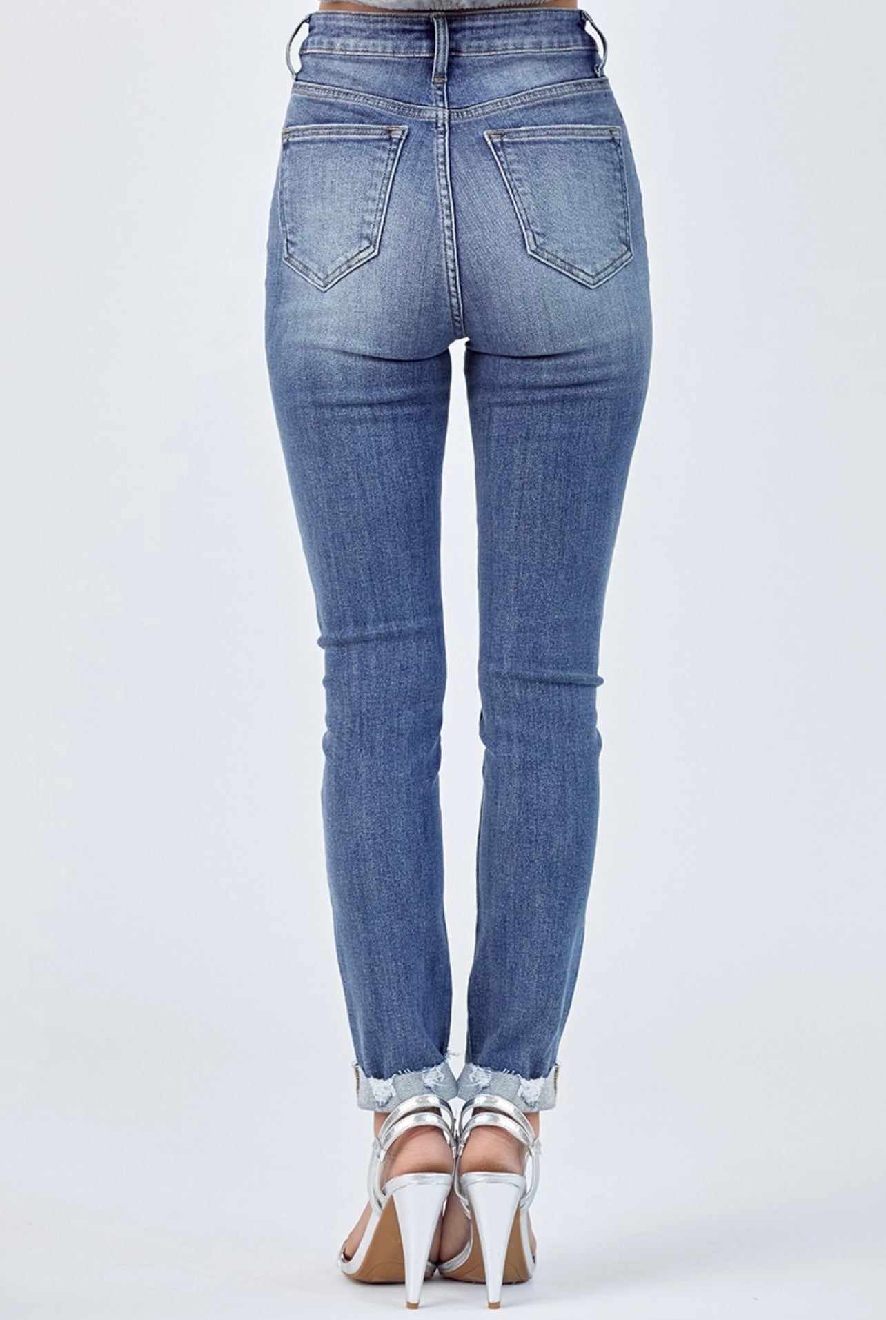 High rise vintage wash Risen Jeans