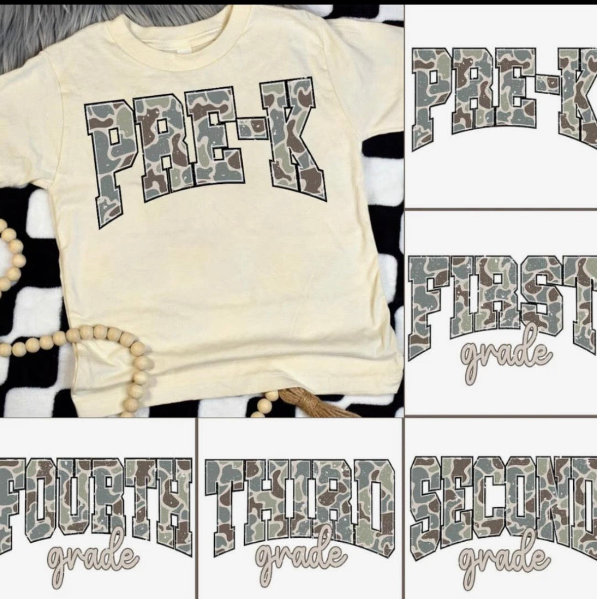 PREORDER Old school camo boy shirt
