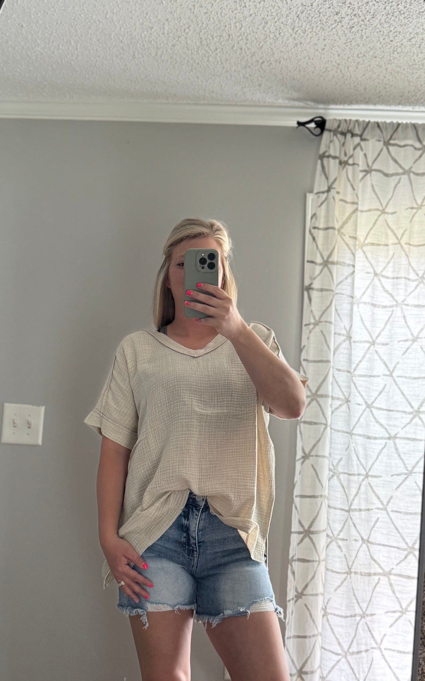 Paisley gauze top